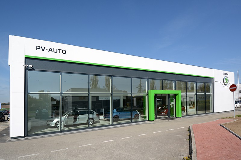 Montovaný autosalón PV Auto Prostějov